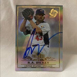 2013 Topps R.A. Dickey Team USA Auto #80 (039)